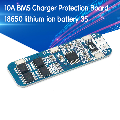 3S 10A 12V Lithium Battery Charger Protection Board Module for 3pcs 18650 Li-ion Battery Cell Charging BMS 11.1V 12.6V ► Photo 1/6