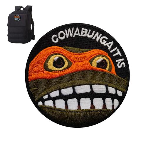 Japan Anime Cartoon Cowabunga It Is Embroidery Patch Military Sticker Decal Operator Applique Funny Tactical Patches ► Photo 1/6