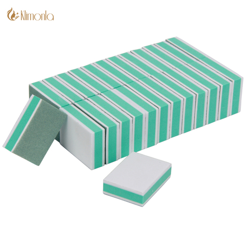 20Pcs/Lot Professional Mini Nail Sponge Nail Buffer 400/3000 Grit White Green Sanding Block Buffing Double Sided Manicure Tools ► Photo 1/6