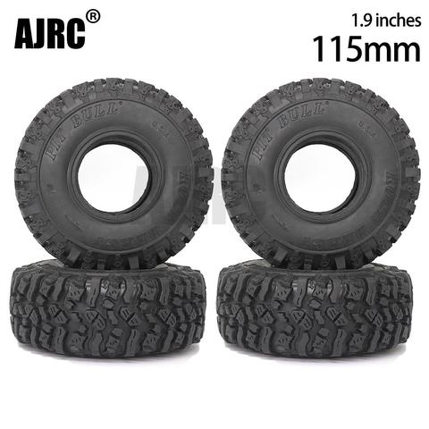 4PCS 115MM Rubber Mud Grappler Tires for 1:10 RC Crawler Axial SCX10 SCX10 II JEEP 90046 90047 TRX-4 Defender G500 TRX-6 G63 ► Photo 1/5