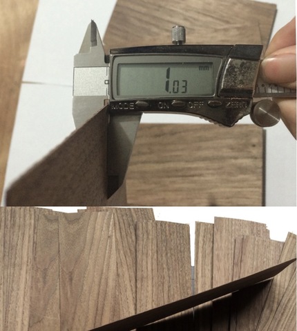 6Pieces/Lot 48x10cm Thickness:1mm Black Walnut Log Bark Veneer Pure Solid Wood Chips ► Photo 1/2