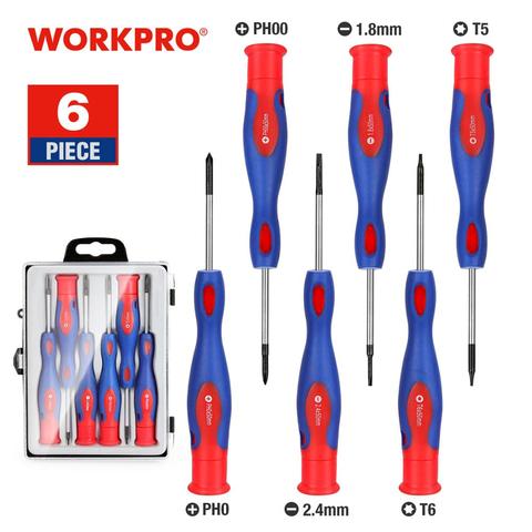 WORKPRO 6PC Precision Screwdriver Set Mini Magnetic Screwdriver for Smart Phone Repair Tool Kits ► Photo 1/6