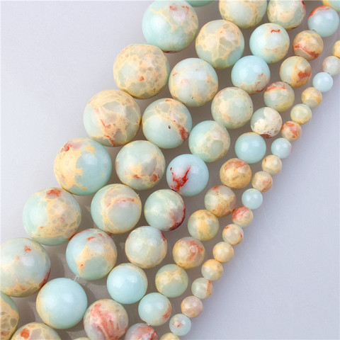 Blue Imperial Jasper Stone and Resin Mixed Round 4 6 8 10 12mm Beads For DIY Necklace Bracelet Earrings Jewelry Craft Making ► Photo 1/6