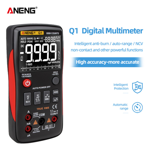 ANENG Q1 True-RMS Digital multimeter  meter testers automotive electrical dmm transistor peak tester meters resistor ► Photo 1/6