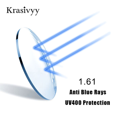 1.56 1.61 1.67 1.74 (+10.00~-10.00)  Anti Blue Ray Prescription CR-39 Resin Aspheric Glasses Lens  Myopia Hyperopia UV400 Lenses ► Photo 1/6