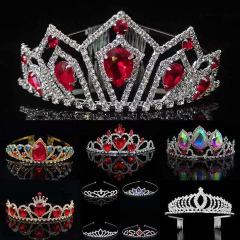 Princess Wedding Bridesmaid Tiara Girl Crystal rhinestones Hair ornaments bridal head ornaments ► Photo 1/6