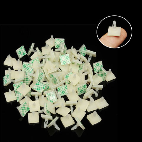 100Pcs HC-5 3mm Nylon Plastic Stick On PCB Spacer Standoff Locking Snap-In Posts Fixed Clips Adhesive Kit ► Photo 1/6