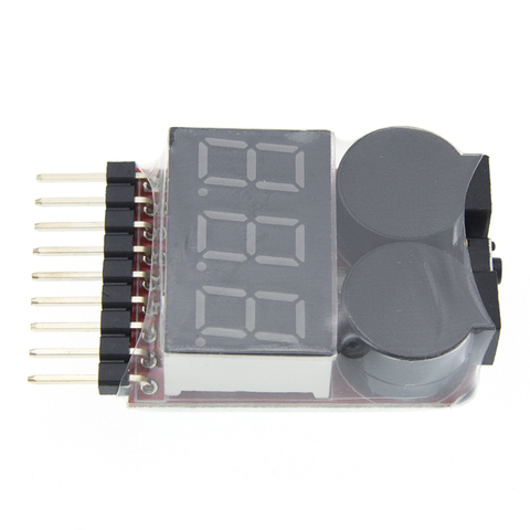 1-8S LED Low Voltage Buzzer Alarm Lipo Voltage Indicator Checker Tester ► Photo 1/3