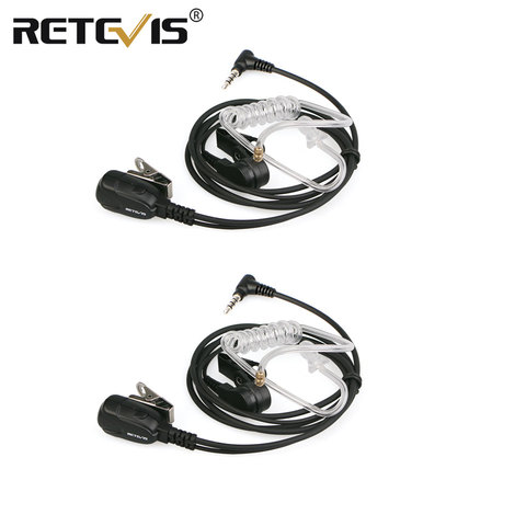 2pcs Retevis EA011Y Earpiece Mic PTT 3.5mm 1-Pin Headphones For YAESU VERTEX VXT-20 VX-300 Retevis RT40 RB615 RB15 Walkie Talkie ► Photo 1/6