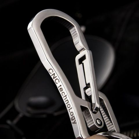 2022 High Quality Metal Keyring Men's Stainless Steel Keychain Key Holder Belt Buckles Super lightweight Car Key Chain ► Photo 1/6