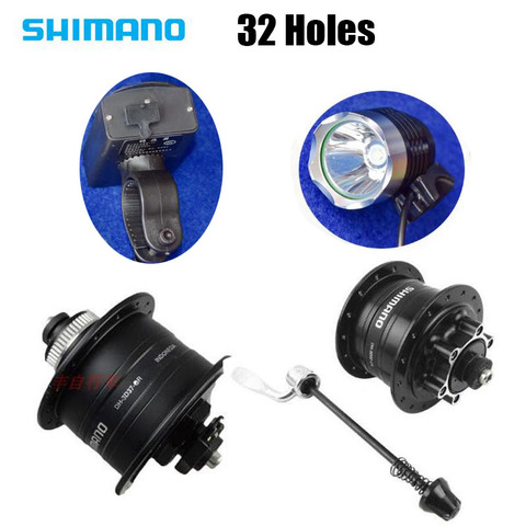 DH3D32 Bicycle Front Bearing Hup Dynamo 6V 3W 32Holes Power Generation Hups With Led Head Lamp Original Bike Accessories ► Photo 1/6