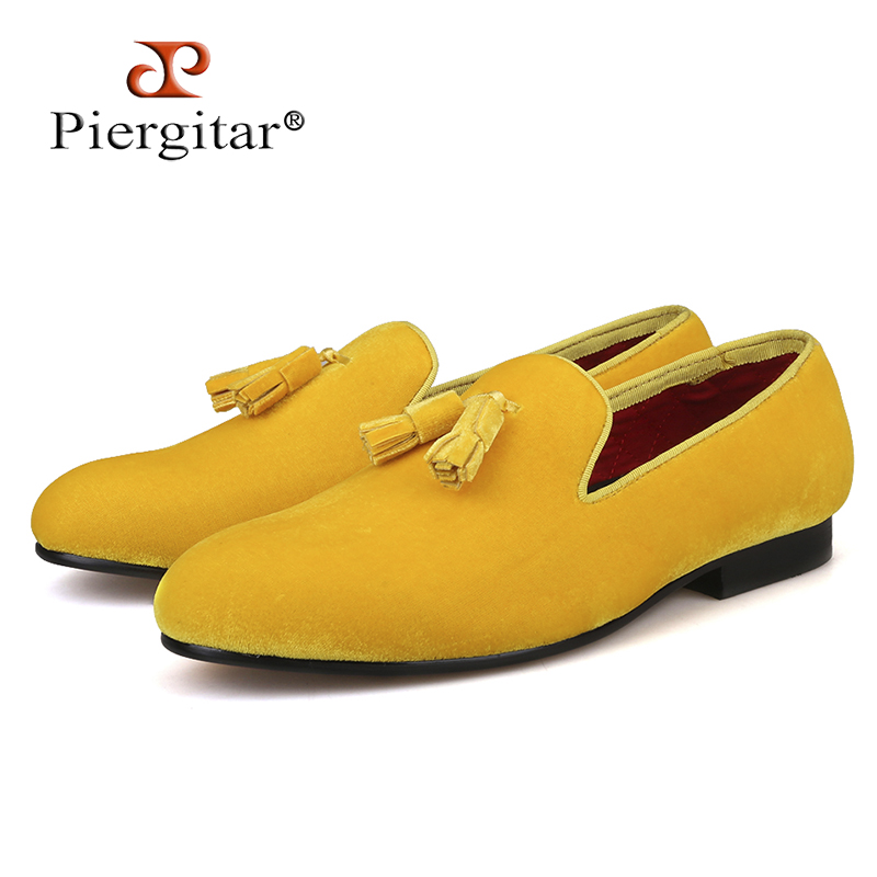 Piergitar Classic Men Velvet Shoe With Matched Velvet Tassel  display picture 3