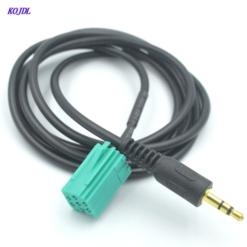 Car Mini ISO 6Pin male Jack Aux Cable plug for Renault Radio for Clio Master Espace Twingo Kangoo Scenic Laguna 3.5mm 1.5m KOJDL ► Photo 1/5