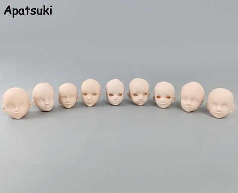 9pcs/lot Plastic Practice Makeup DIY Doll Head For 11.5