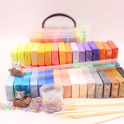12/42 Colors Polymer Clay Starter Kit DIY Soft Craft Oven Bake Clay Baking Modeling Clays Accessories And Storage Box Kid Gift ► Photo 1/6