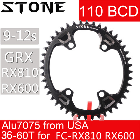 Stone Oval Chainring 110 BCD for Shimano Gravel GRX FC RX810 RX600 36 38 40 42 46 58T 60T Tooth Road Bike Chainwheel 110bcd ► Photo 1/6