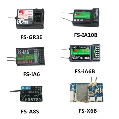 Flysky FS-GR3E FS-A3 FS-A6 FS-R6B FS-X6B FS-iA6 FS-iA6B FS-BS6 FS-A8S FS-R9B FS-iA10 FS-iA10B Rc Receiver for Flysky Transmitter ► Photo 1/6