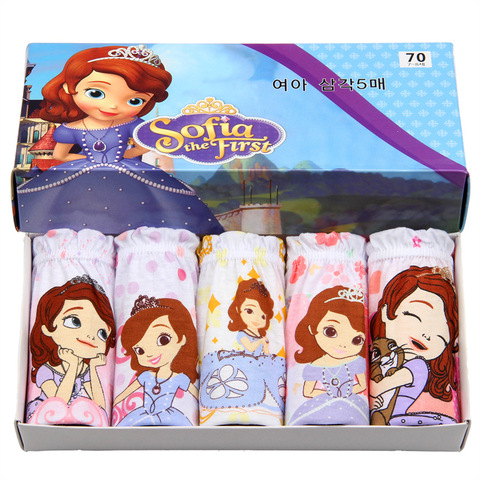 5pcs Girl's Underwear Cartoon Cotton Princess Panties For Girls Kids Comfortable Soft Briefs Baby Infant Children Underpants ► Photo 1/6