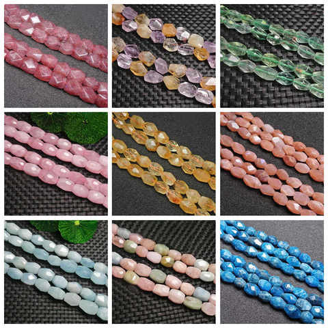 High Quality Irregular Shape Faceted Different Materials Natural Stone DIY Gems Jewelry Loose Beads 15