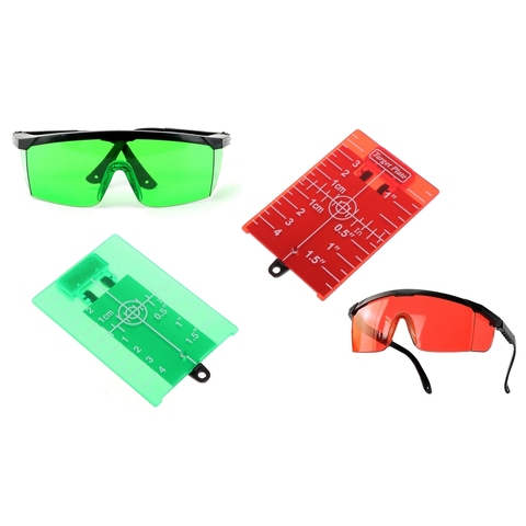 Magnetic Target Card Plate Level Tool Rotary Cross Line Horizontal Vertical with Protection Goggle Glasses Set ► Photo 1/6