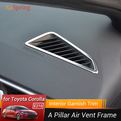 Car A Pillar Air Outlet Bezel Trim Ring Frame Stickers Inner Garnish Styling For Toyota Corolla 2022 E210 12TH ► Photo 1/4