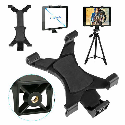 Universal Tablet Tripod Mount Clamp Tripod Mount Holder Bracket Clip For iPad Galaxy Phone Clamp with 1/4