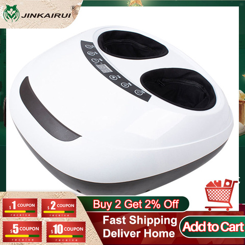 jinkairui 220V Electric Antistress 3D Shiatsu Kneading Air Pressure Foot Massager Care Infrared With heating and therapy ► Photo 1/6