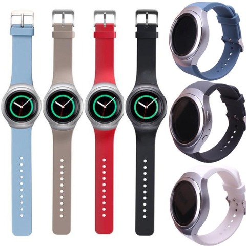 sport Replacement watchband For Samsung Gear S2 R720 watch strap Silicone Solid pure color Straps For SM-R720 smart watch straps ► Photo 1/6