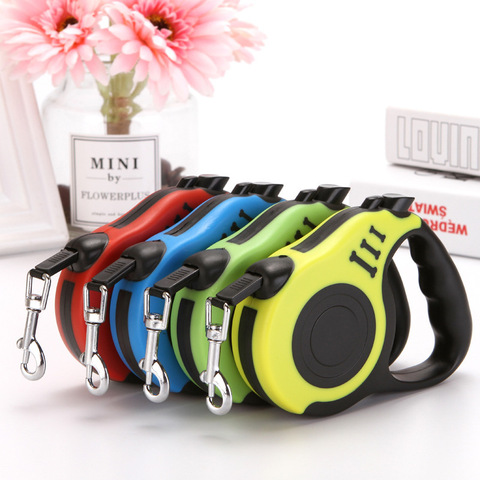 3M/5M Auto Retractable Leash Nylon Running Extending Lead Puppy Small Medium Dog Lesah Walking Roulette For Dogs Pet Products ► Photo 1/6