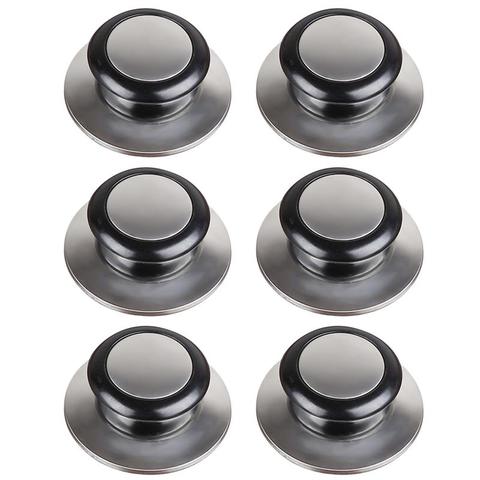 6Pc Cover Handles Stainless Steel Creative Bakelite Practical Pan Lid Accessory Pan Cover Knobs Pot Lid Handles for Home Kitchen ► Photo 1/1