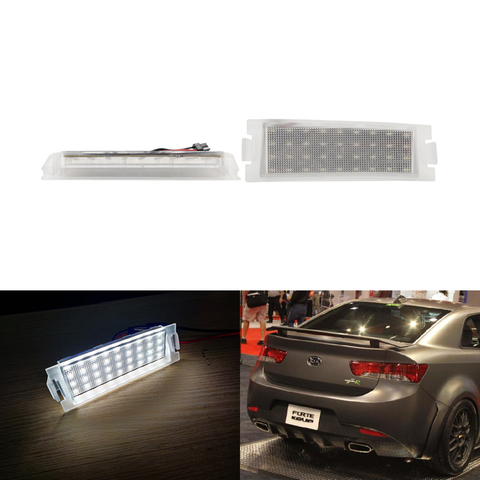 2PCs Fits For Kia Forte Koup 2009-2017 White Brilliant SMD Led Number License Plate Lights Lamp Error Free ► Photo 1/5