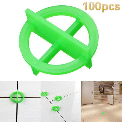 100 Pcs Green or White Cross Leveling Recyclable Plastic Tile Leveling System Base Spacer Tiles and Tiling Tiles ► Photo 1/6