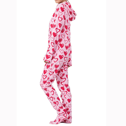 Autumn And Winter Coral Velvet Onesies Jumpsuit Pajama Casual Keep Warm Soft Pajamas Suit Cute Pink Love Homewear Nightwear ► Photo 1/6