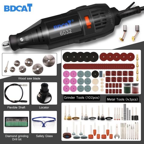 BDCAT 180w Electric Dremel Rotary Grinder Tool Mini Drill Grinding Machine with 207pcs Power Tools Accessories ► Photo 1/6