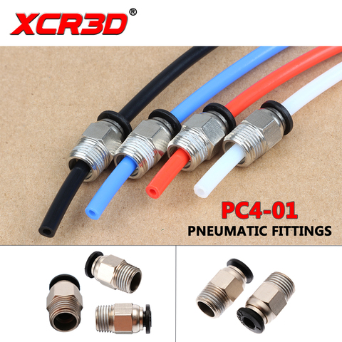 XCR3D 3D Printer Parts PC4-01 Straight through Pneumatic Fittings V6 Feeding Adapter 4*2 Feeding PTFE Tube for E3D 1.75mm Hotend ► Photo 1/6