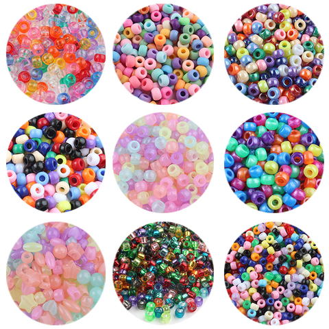 100/200Pcs 4mm 6mm Candy Color Acrylic Round Big Hole Spacer Beads For Jewelry Making DIY Jewelry Accessories For Handicrafts ► Photo 1/6