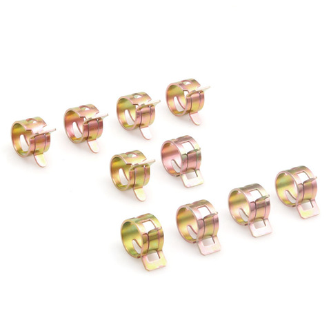 10Pcs 9mm/0.35 inch Spring Clip Fuel Oil Water Hose Tube Pipe Clamp Fastener FF L4MF ► Photo 1/6