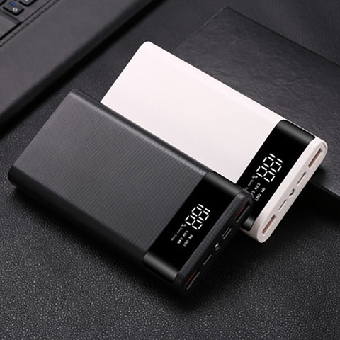 LED Powerbank Case Cover 6*18650 Battery Micro Type C USB Ports LED Digital Display Power Bank Kit Parts External Charger ► Photo 1/6