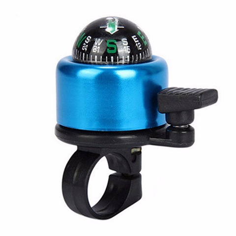 Aluminum Alloy Loud Sound Bicycle Bell Handlebar Safety Metal Ring Environmental Bike Cycling Horn With Compass ► Photo 1/6