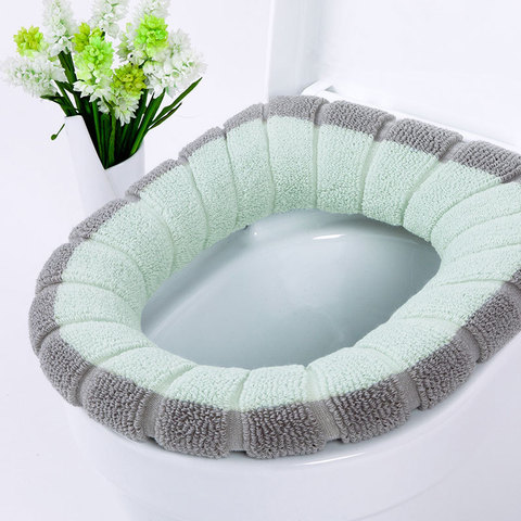 Bathroom Toilet Seat Closestool Washable Soft Warmer Mat Pad Cushion wc ► Photo 1/6