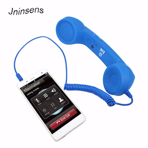 High Quality Classic retro 3.5 mm Comfort telephone Handset Mini Mic Speaker Phone Call Receiver For Iphone Samsung Huawei ► Photo 1/6