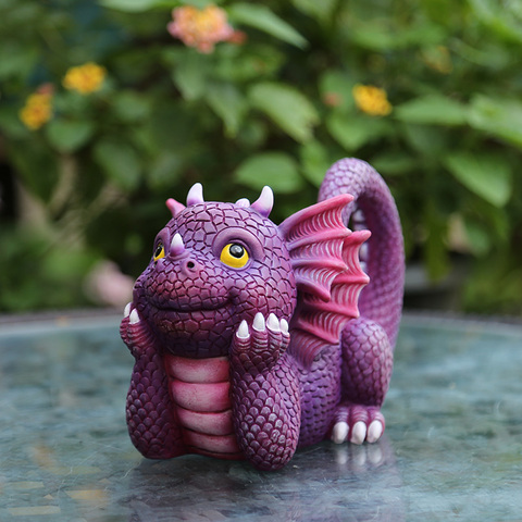 Cute Funny Dinosaur Resin Statue Dragon Sculpture Kid's Room Desk Ornament Home Shop Garden Decor Party Decoration Dropshipping ► Photo 1/6