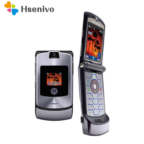 Original Motorola RAZR V3 Unlocked Flip GSM Bluetooth Phone