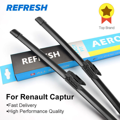 REFRESH Windscreen Wiper Blades for Renault Captur ( Kaptur ) Fit Bayonet Arms / pinch tab arms 2013 2014 2015 2016 2017 2022 ► Photo 1/6