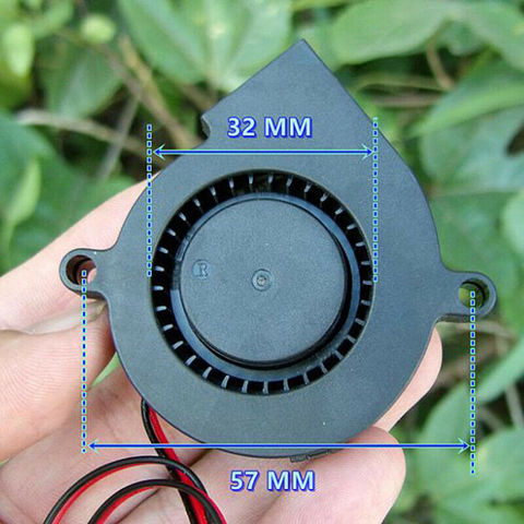 DC 12V 24V Brushless Centrifugal Worm Gear Blower Mute Powerful Mini Cooling Turbo Fan 3D Printer Parts Cooler Black Plastic ► Photo 1/6