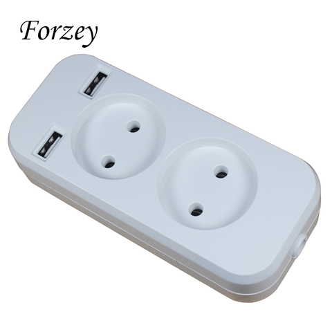 USB extension Socket charger Free shipping Double USB Port 5V 2A Usb outlet high quality usb outlet FZ-01-01 ► Photo 1/6