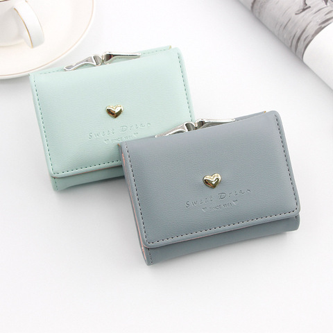 Korean Long Hollow Love Women's Wallets Pu Leather Female Fashion Zipper  Hasp Coin Purses Card Holder Clutch Money Bag Clip - Wallets - AliExpress