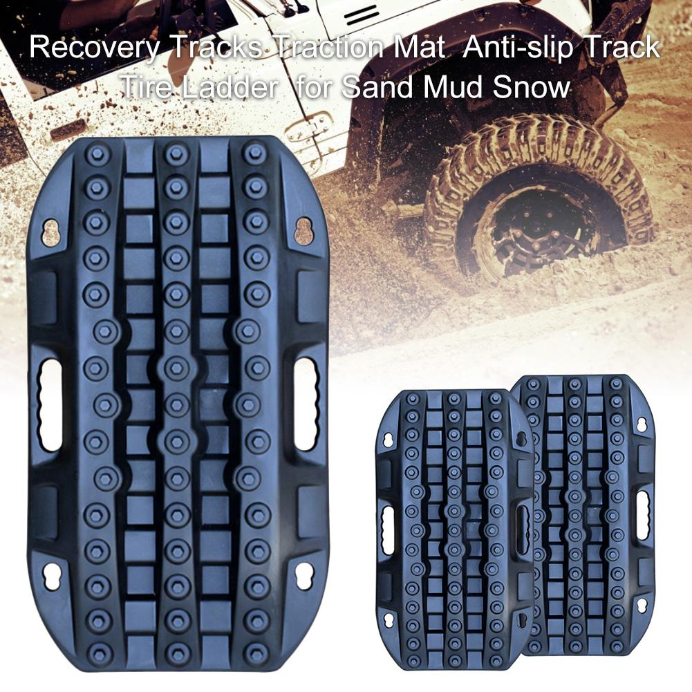 2pcs Car-Styling Emergency Rescue Anti-skid Board Recovery Tracks Road Snow Car 