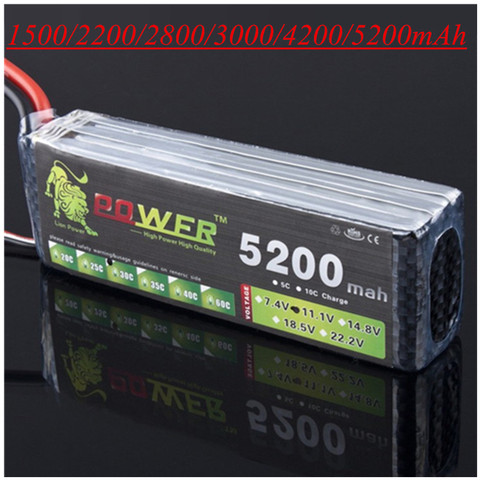 11.1v 1500mAh 2200mah 4200mah 5200mah lipo battery For RC toy Car Airplane Helicopter Boat 3s 11.1v Lipo Rechargeable Battery ► Photo 1/6