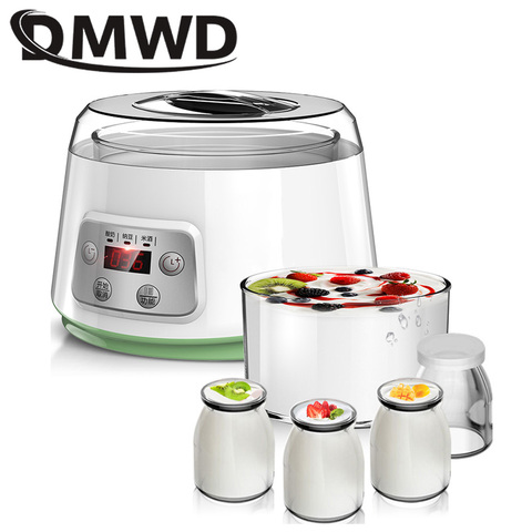 Electric yogurt maker with 4 cups Automatic Yoghurt rice wine Machine Buttermilk Sour Cream natto Making Machine 1.3L EU US plug ► Photo 1/3